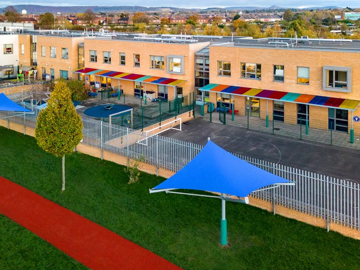 Drone photography at a school in Leeds, UK