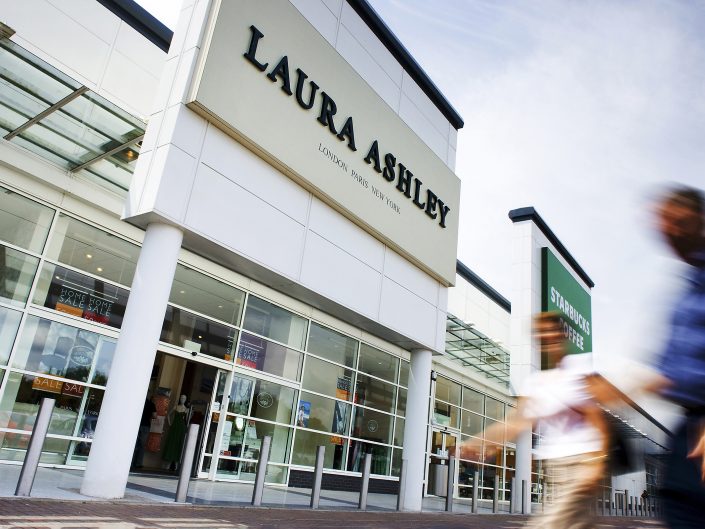 Laura Ashley PR Photography at a shopping retail park in South Wales.