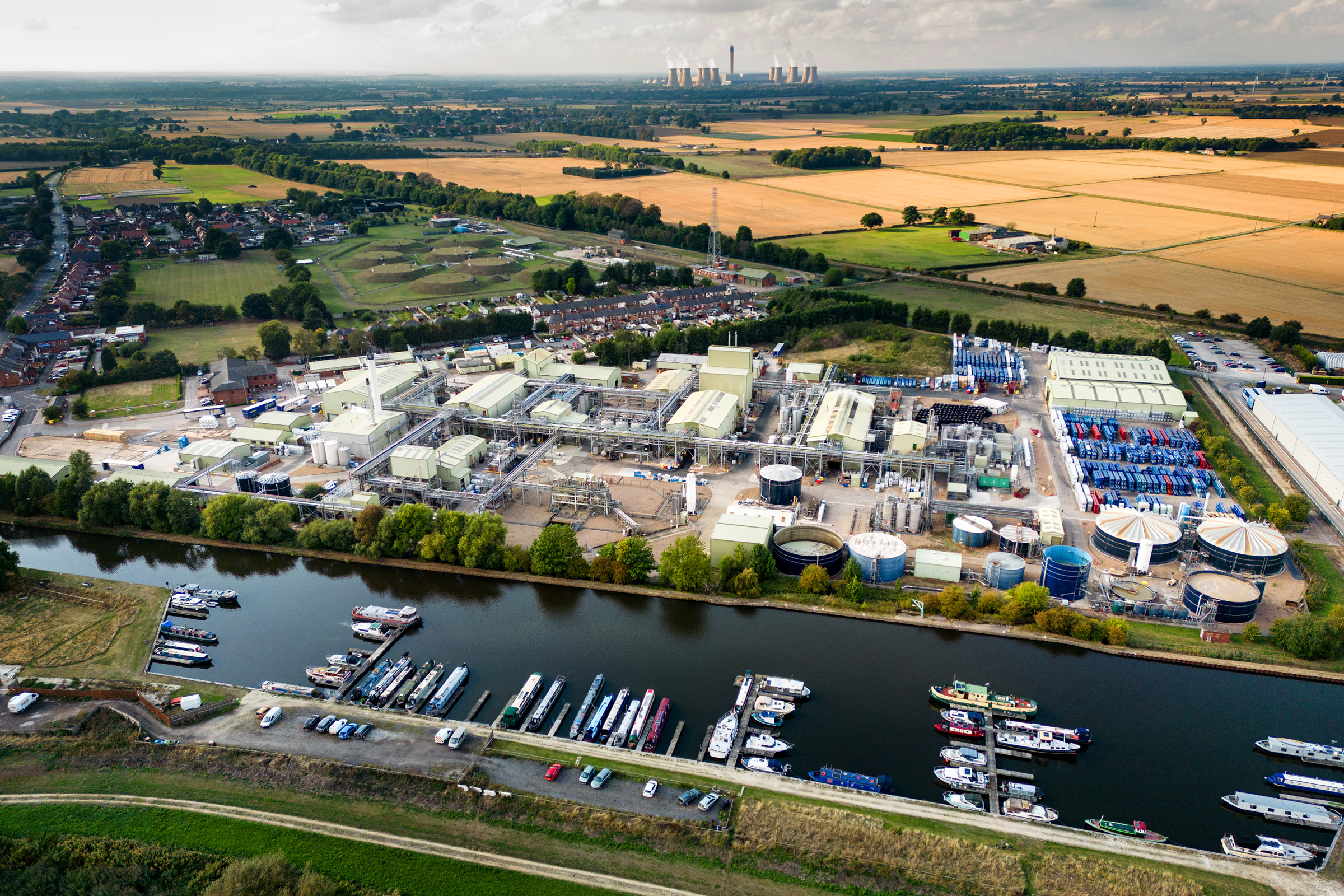 Aerial photograph of an Manufacturing facility in East Yorkshire.