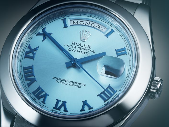 Rolex Oyster Perpetual Day-Date, Blue dial. Watch photographer, Hull, East Yorkshire