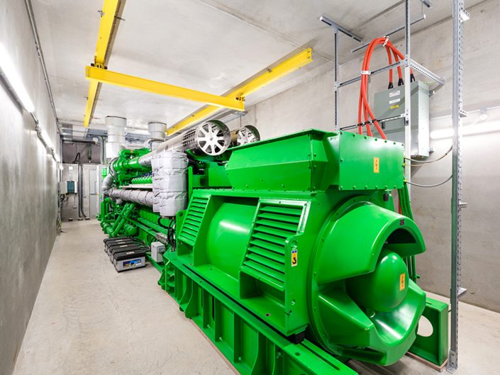 Industrial photograph of a gas powered generator in Cottingham, East Yorkshire