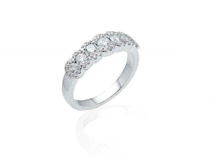 Platinum and diamond ring photographed for global Ecommece sales.
