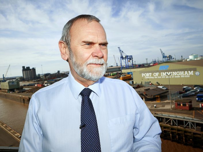 PR photography with the Lock master at Immingham dock, Lincolnshire